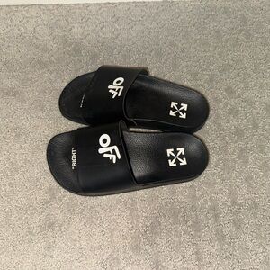Off-White Black Logo Slides